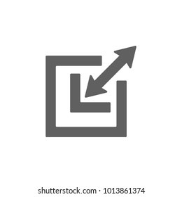 Expand icon in trendy flat style isolated on white background. Symbol for your web site design, logo, app, UI. Vector illustration, EPS