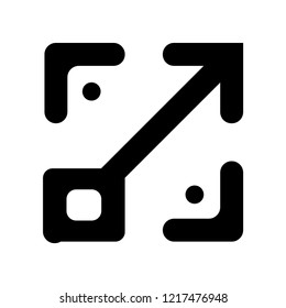 Expand icon. Trendy Expand logo concept on white background from User Interface and Web Navigation collection. Suitable for use on web apps, mobile apps and print media.