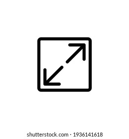 expand icon vector from arrows concept. Thin line illustration of expand editable stroke. expand linear sign for use on web and apps