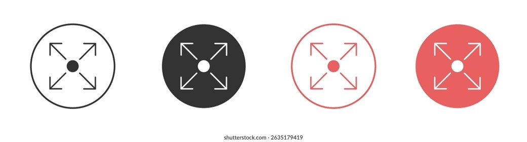 Expand icon vector design template simple and clean style
