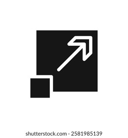 Expand icon Vector flat thin line illustration