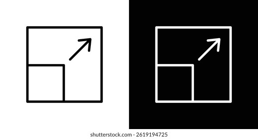 Expand icon. vector illustration, pictogram isolated. editable