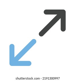 Expand icon vector image. Can also be used for Media Buttons. Suitable for mobile apps, web apps and print media.