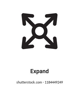 Expand icon vector isolated on white background, logo concept of Expand sign on transparent background, filled black symbol