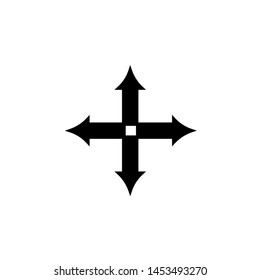 Expand icon vector isolated on white background, logo concept of Expand sign on transparent background, filled black symbol