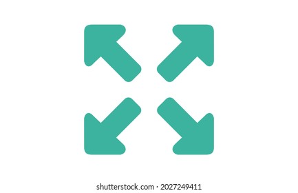 Expand icon vector isolated on white background, logo concept of Expand sign on white background, filled  symbol