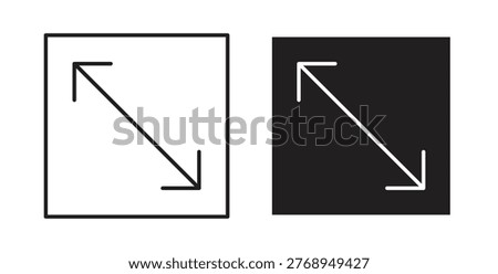 Expand icon vector pictogram pack. icon vector template