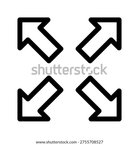 Expand Icon Vector Symbol Design Illustration