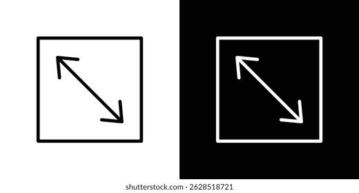 Expand icon vector for web, computer and mobile apps