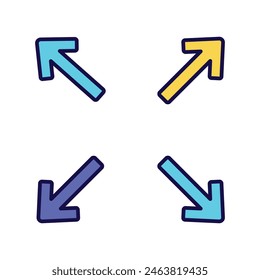 Erweiterungssymbol mit weißem Hintergrund Vektorgrafik Stock Illustration