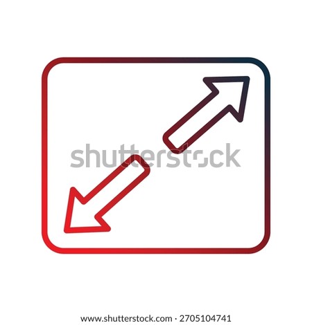 Expand icon with white background vector stock illustration