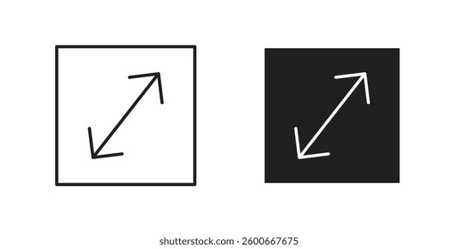 Expand icons graphics set vectors