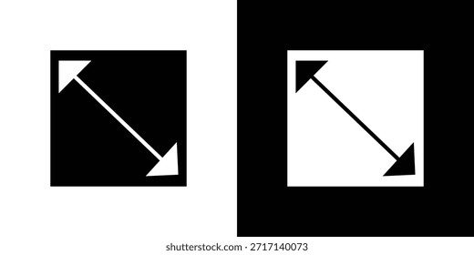 Conjunto de iconos de Expandir. iconos vectoriales diseñados en estilo relleno