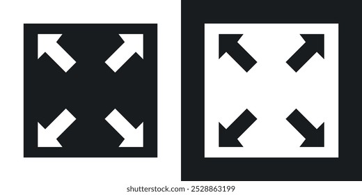 Expand icons. solid style vector