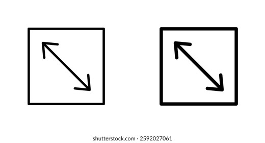 Expand icons. stroke line and black solid icons