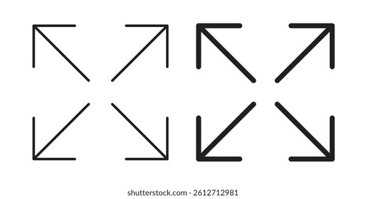 Expand iconsvectors. thin line icons