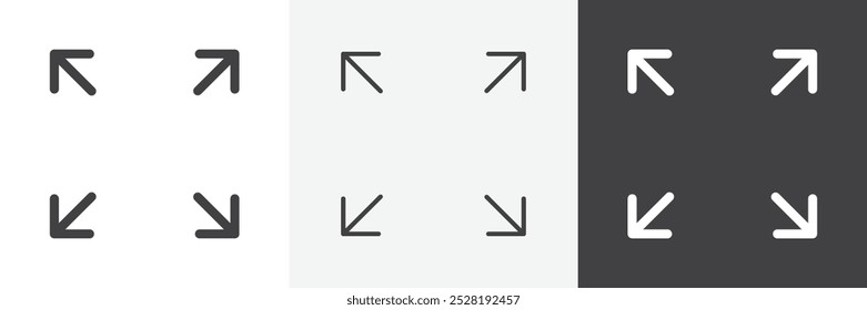 Expand icon.Trendy modern flat linear vector illustration on white background.