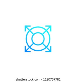 expand, increase line icon