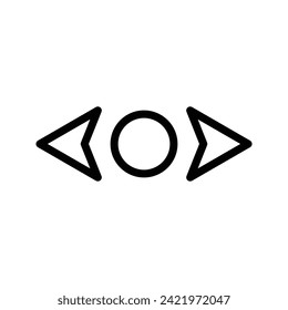 Expand, Interface Outline Icon Logo Illustration. Interface Icon-set. Suitable For Web Design, Logo, App