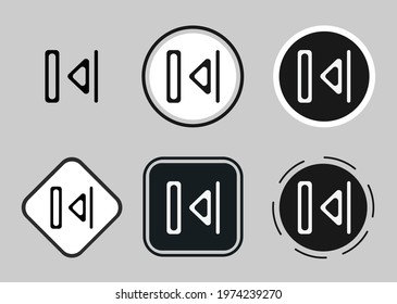 expand left icon set. Collection of high quality black outline logo for web site design and mobile dark mode apps. Vector illustration on a white background	
