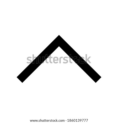 Expand less icon vector isolated on white background