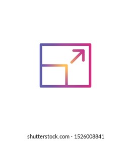 Expand  - Line Vector Icon