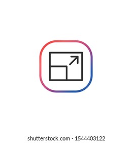 Expand  - Line Vector Icon