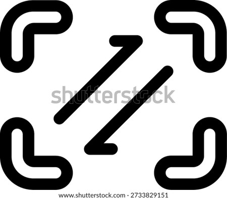 Expand Line vector Icon Design
