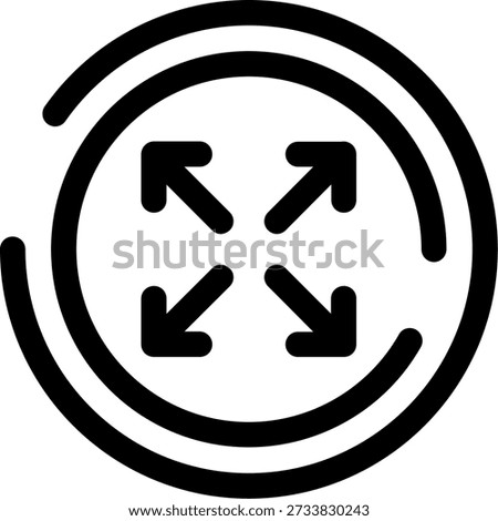 Expand Line vector Icon Design