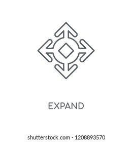 Expand linear icon. Expand concept stroke symbol design. Thin graphic elements vector illustration, outline pattern on a white background, eps 10.