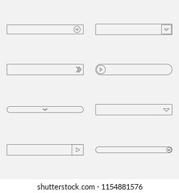 Expand the list. Drop down menu. Interface template. Roll full list. Content view on web site. Vector illustration.