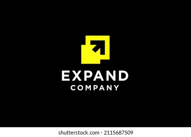 Expand logo design vector illustration.