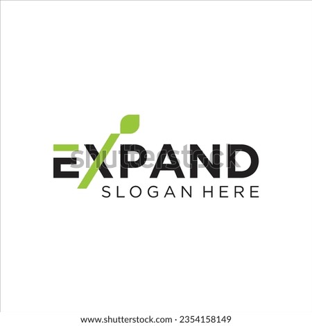 Expand logo design vector illustration.