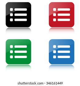 expand menu  - color vector icon  with shadow
