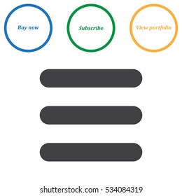 Expand Menu Icon Vector flat design style