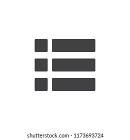 Expand menu vector icon. filled flat sign for mobile concept and web design. Menu options simple solid icon. Symbol, logo illustration. Pixel perfect vector graphics