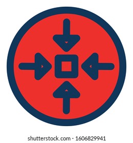 
Expand, move Isolated Vector Icon which can be easily modified or edited
