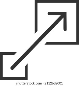 Icono de ampliación de imagen, vector de expansión de imagen 