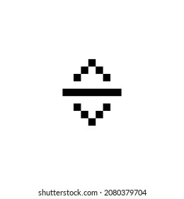 expandir el diseño de iconos perfecto para píxeles. Diseño de estilo plano aislado en un fondo blanco. Ilustración del vector