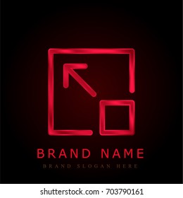 Expand red chromium metallic logo