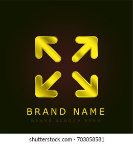 Expand screen golden metallic logo