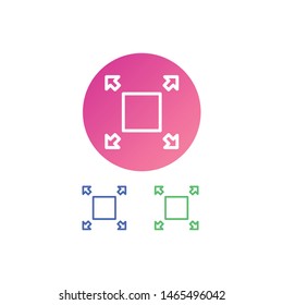 Expand Screen Vector Illustration, outline icon. EPS 10