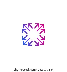 expand sign, spread vector icon
