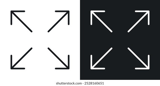 Expand solid vector icon pack