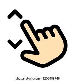 Expand using finger touch