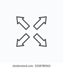 Expand vector flat icon set.eps