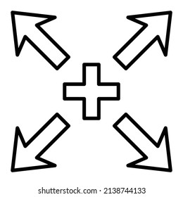 Expand vector icon. Can be used for printing, mobile and web applications.