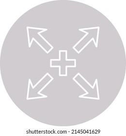 Expand vector icon. Can be used for printing, mobile and web applications.