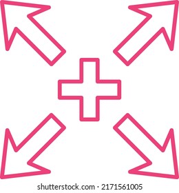 Expand vector icon. Can be used for printing, mobile and web applications.