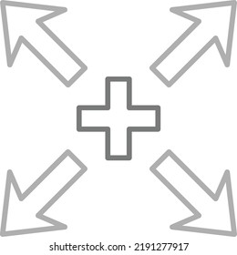 Expand vector icon. Can be used for printing, mobile and web applications.